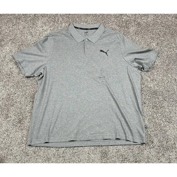 Puma Men's XXL Golf‎ Polo Shirt Gray Heather Short Sleeve Stretch Athletic - Picture 2 of 12